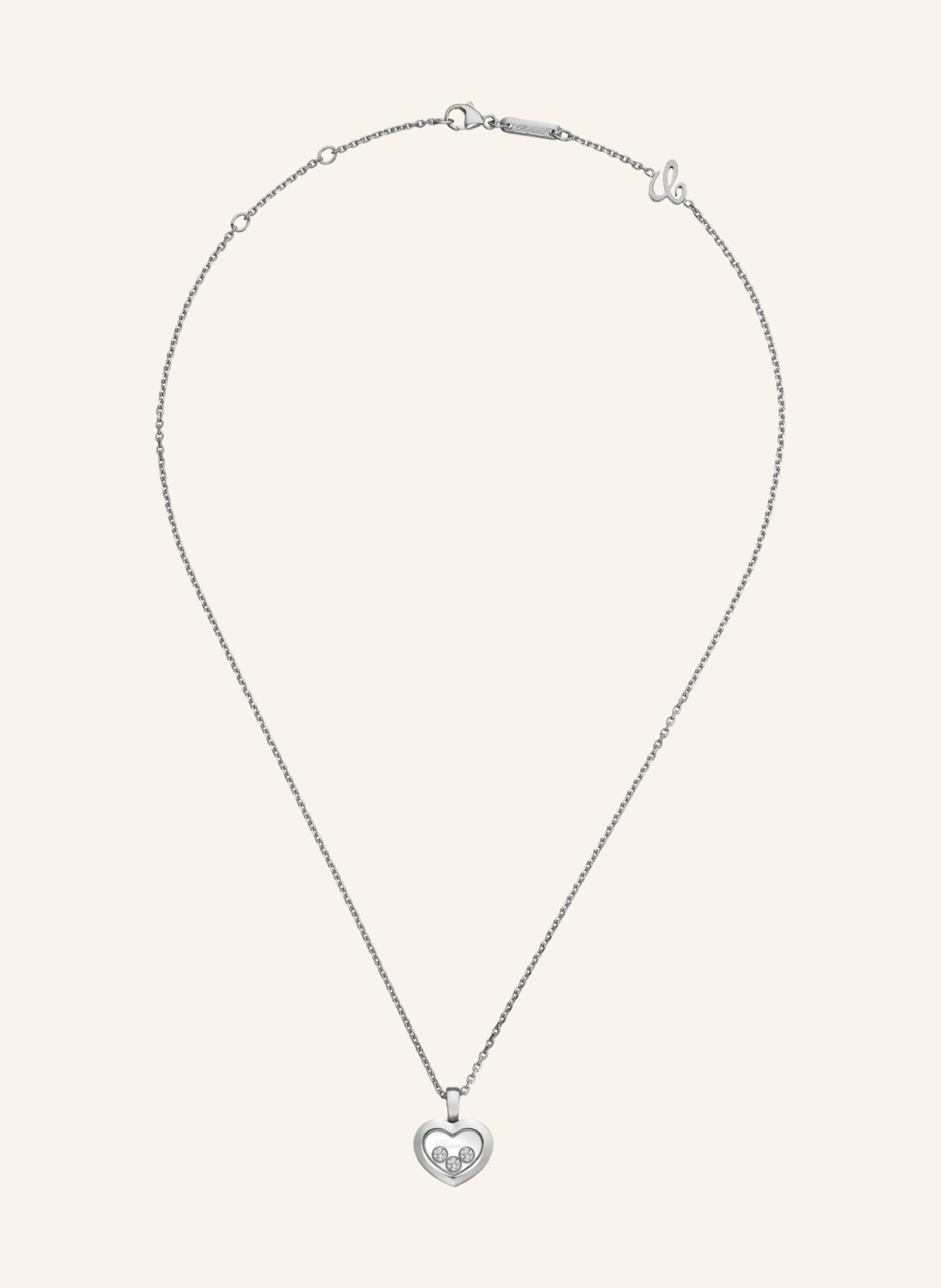 Chopard Anhänger HAPPY DIAMONDS ICONS Anhänger aus 18 Karat Weißgold und Diamanten