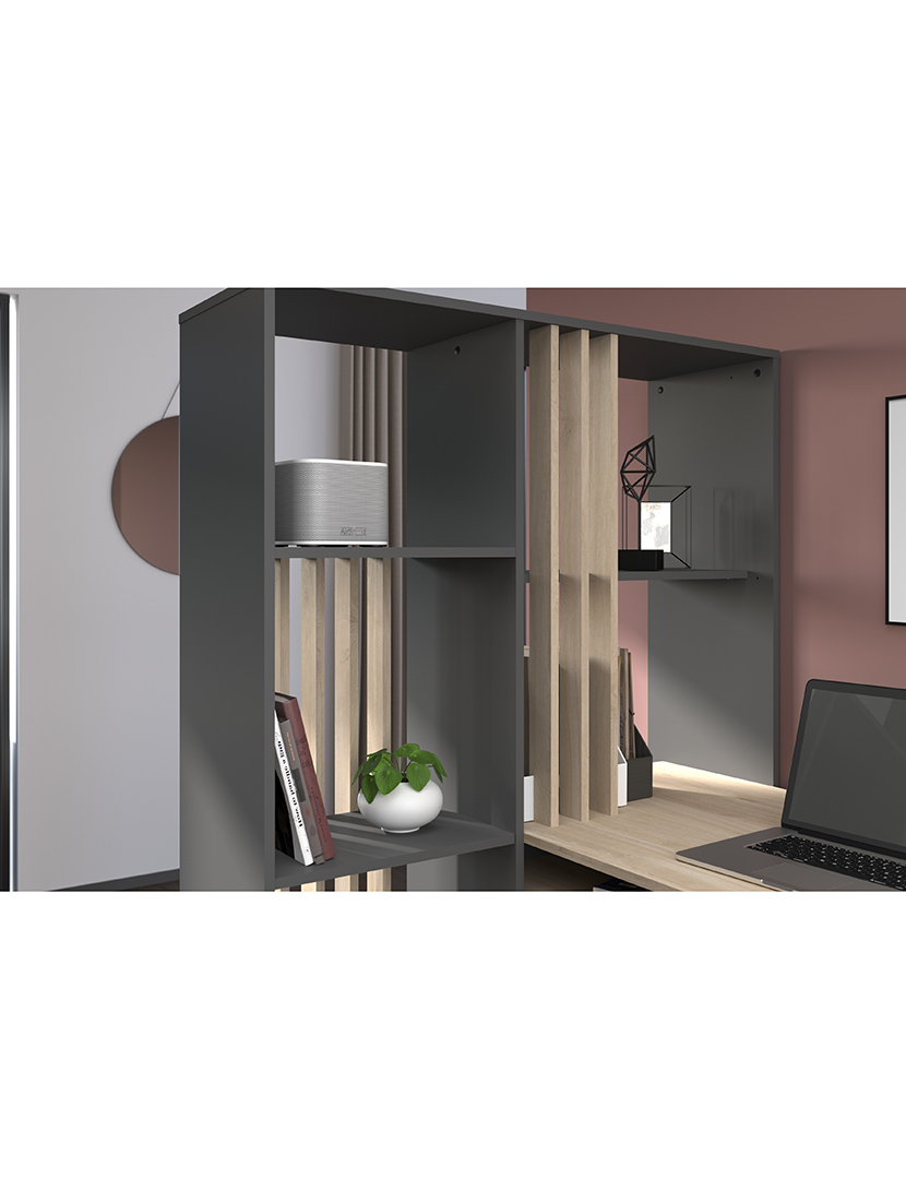 Shadow Secretary Dark Oak and Grey