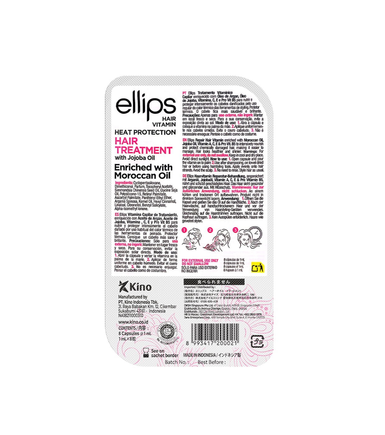 Ellips - Ampolas de Vitamina Capilar Óleo de Argan - Cabelos Danificados