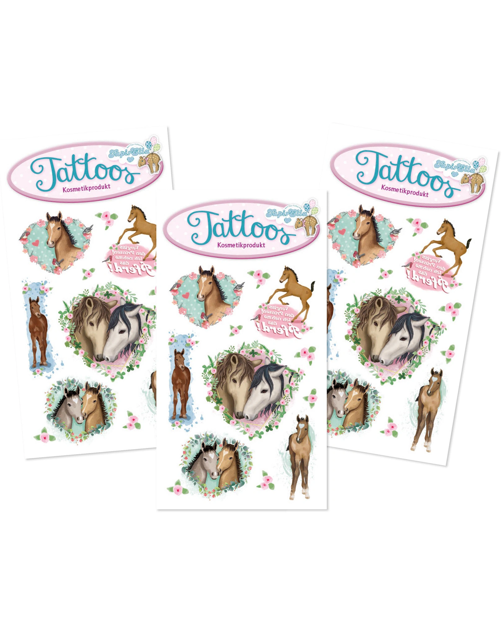 Tattooset TAPIRELLA PFERDE 3-teilig