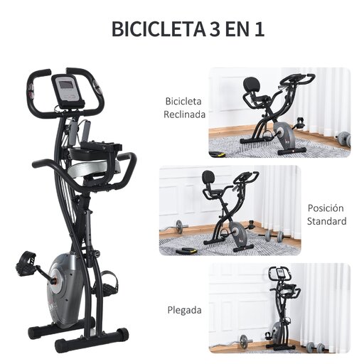 Bicicleta ergométrica dobrável Homcom, 1,5 kg de inércia