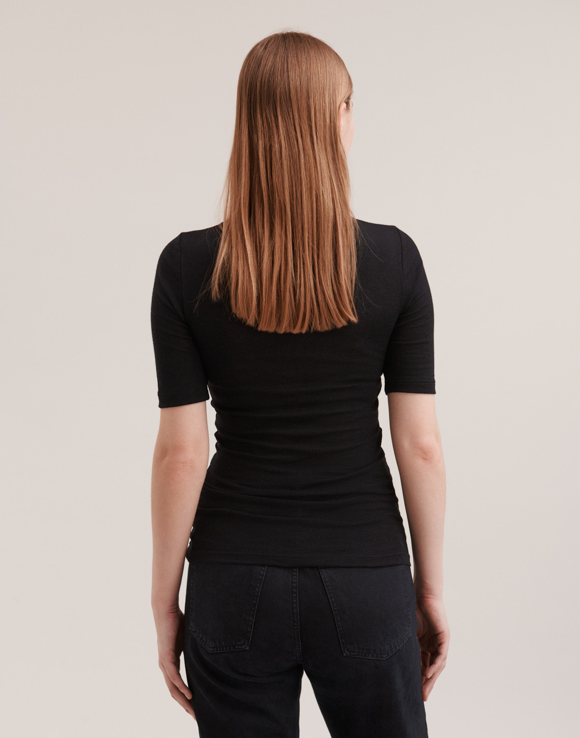 T-shirt van merinowol/zijde voor dames