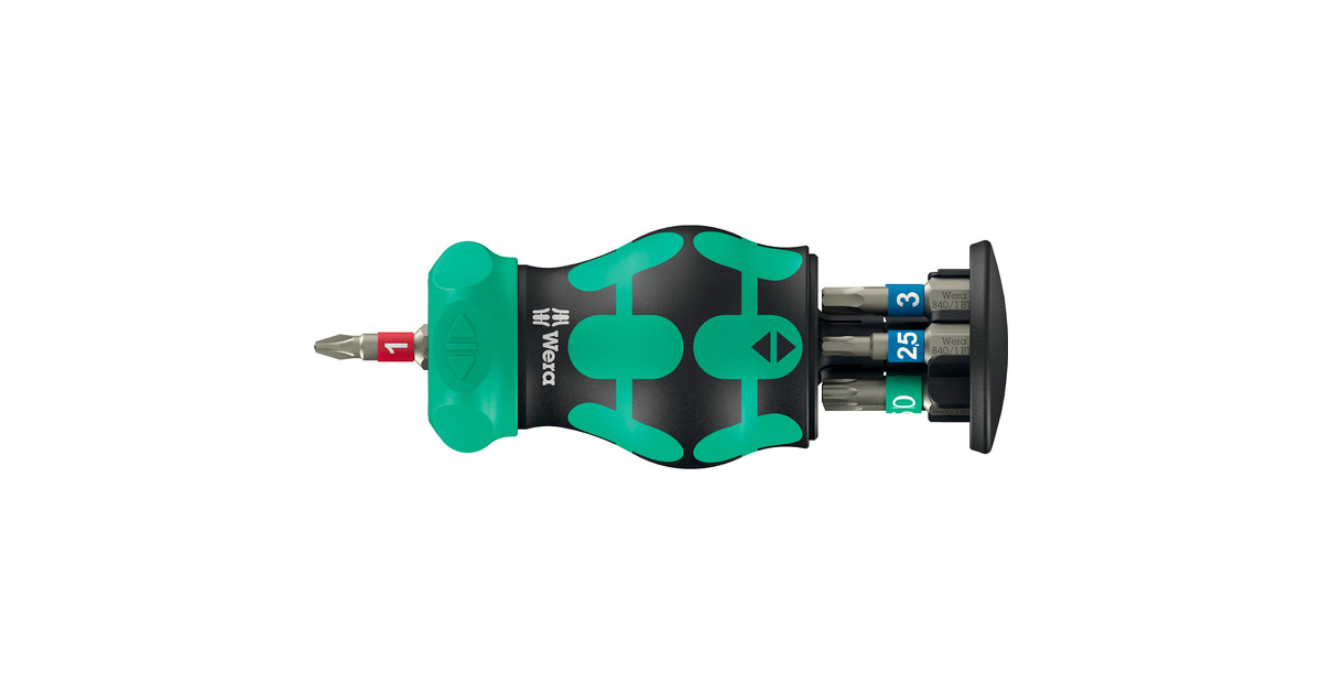 WeraBicycle Set 5, 7‑delig bitset  (Zwart/groen)