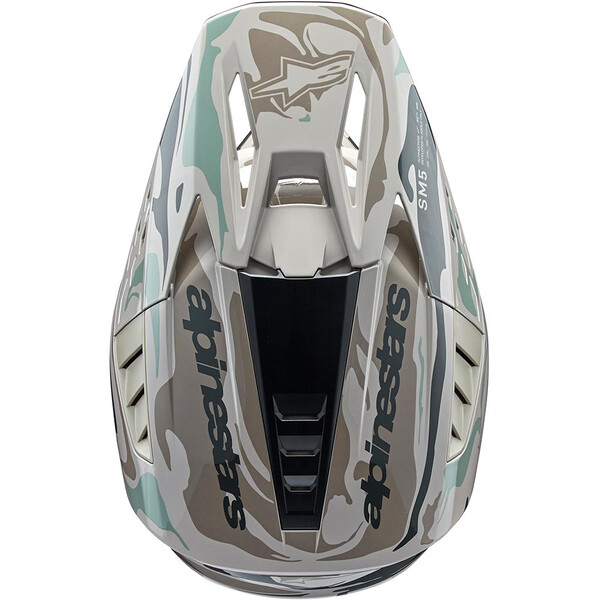 Alpinestars - Casque S-M5 Mineral Gris Clair / Kaki / Brillant