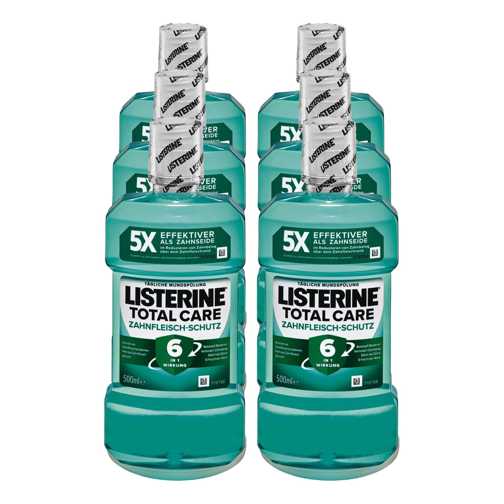 Listerine Mundspülung Total Care Zahnfleischschutz 500 ml, 6er Pack