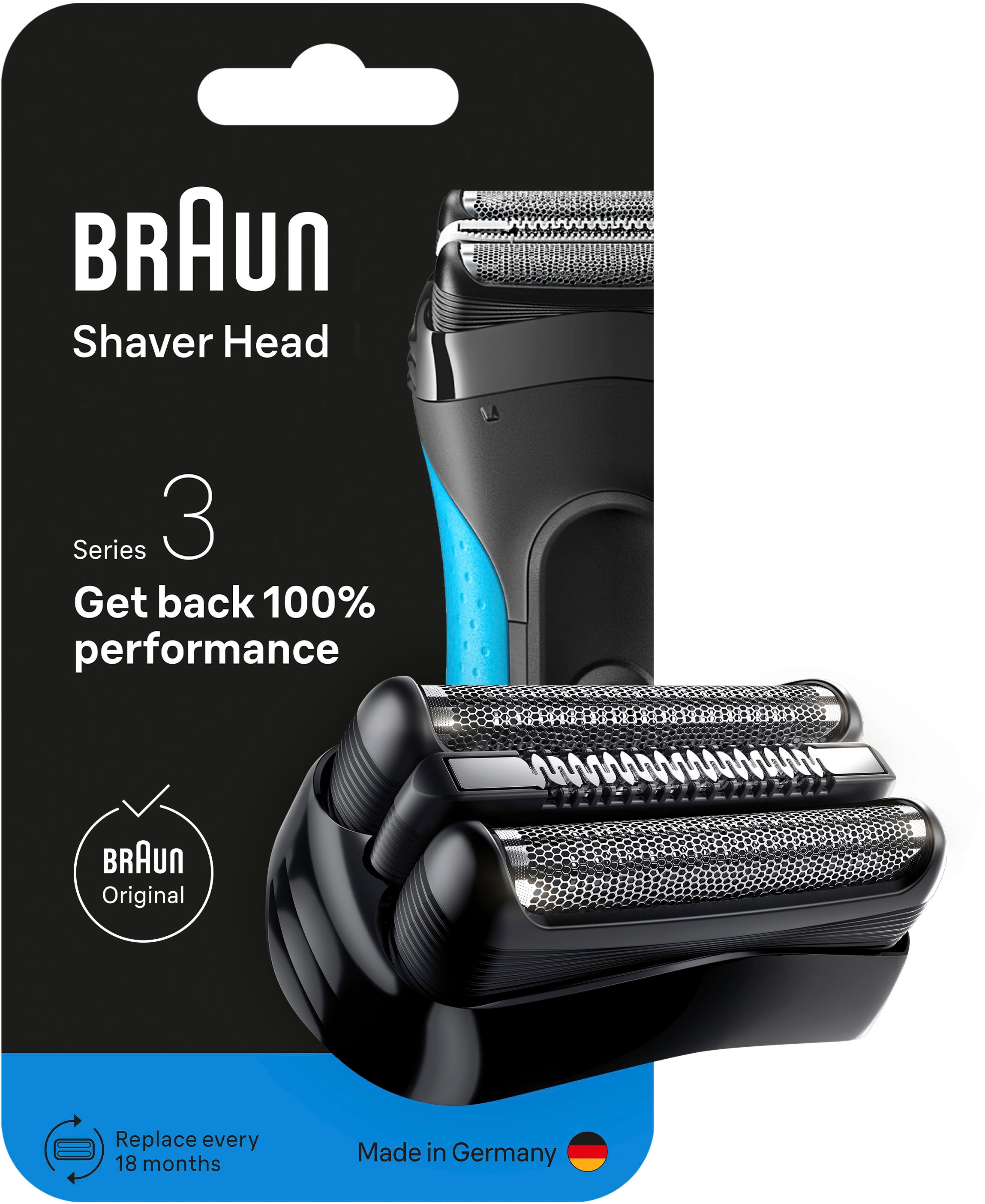 Braun Ersatzscherkopf »Series 3 21B« Kompatibel mit allen Braun Series 3 Rasierern, ORIGINAL vom Hersteller