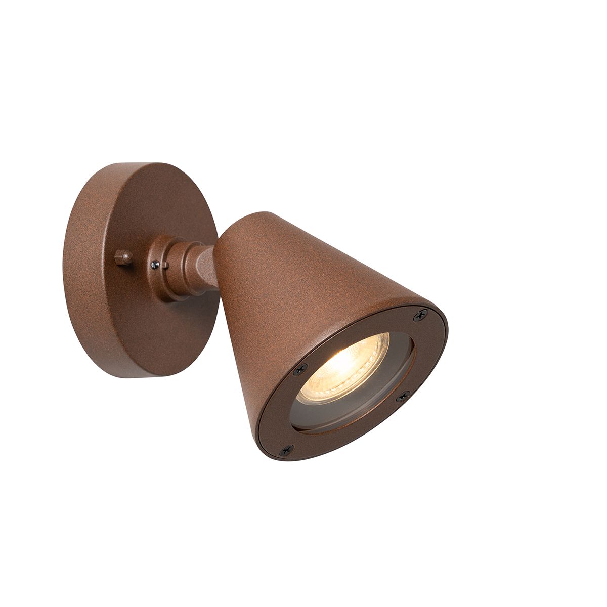 Moderne buiten wandlamp roestbruin IP44 verstelbaar - Ciara