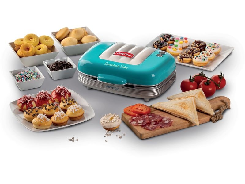Ariete Multifunktionsgrill Party Time ARI-1972-BL 700 W, Bl Sandwich- und Keksmaschine