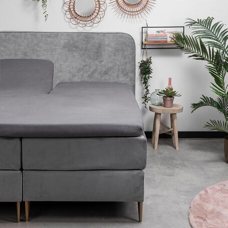 Hoeslaken Flanel - Splittopper - Antraciet