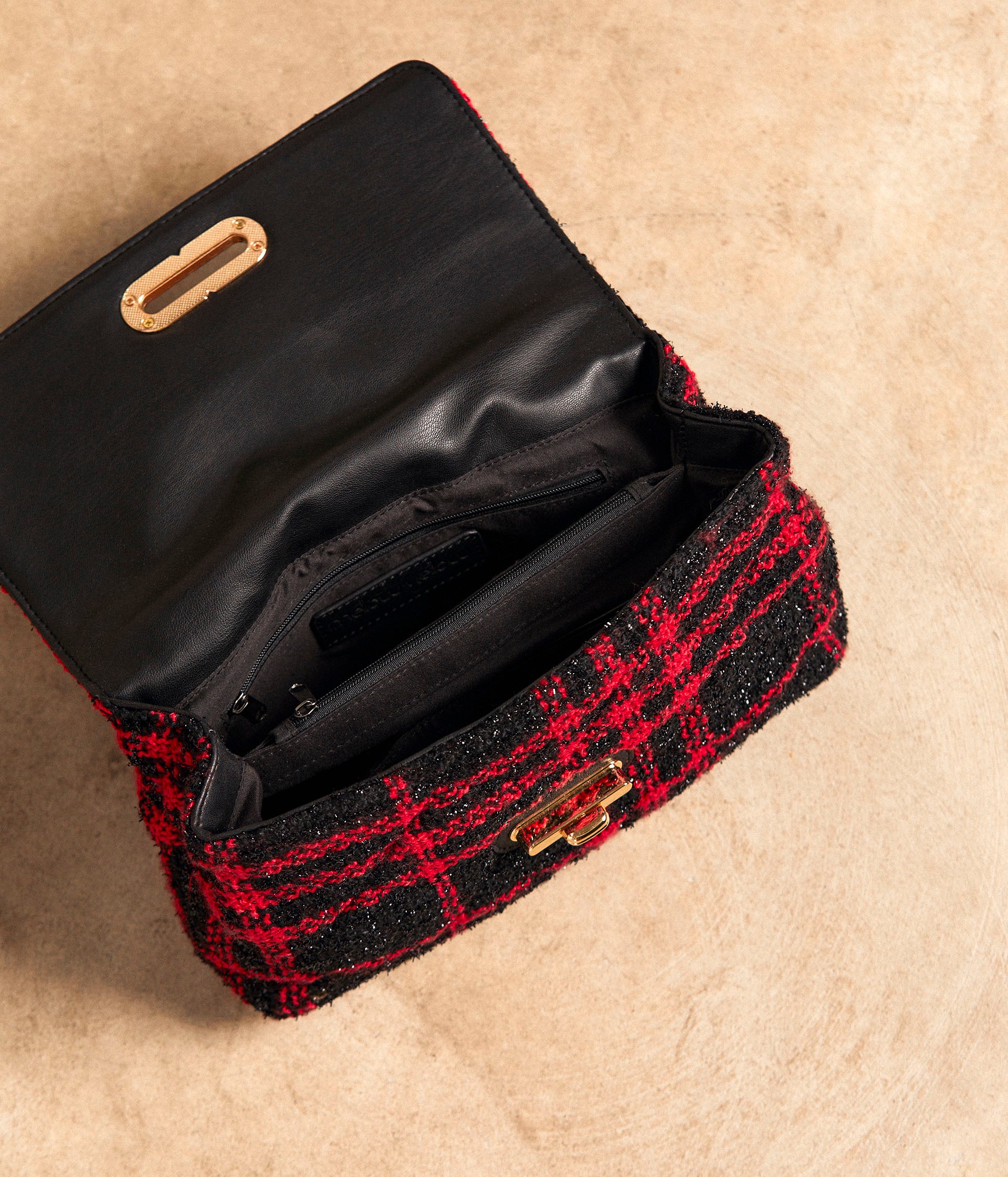 Sac tweed bicolore Aume