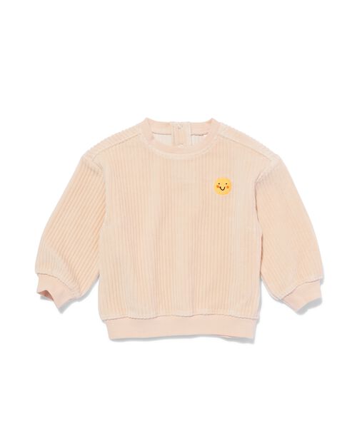 sweat-shirt bébé en velours côtelé écru