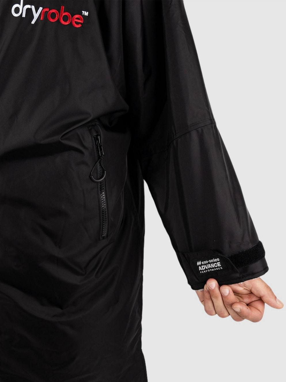 Dryrobe Advance Adults Small Long Sleeve Surf Poncho blk/grey