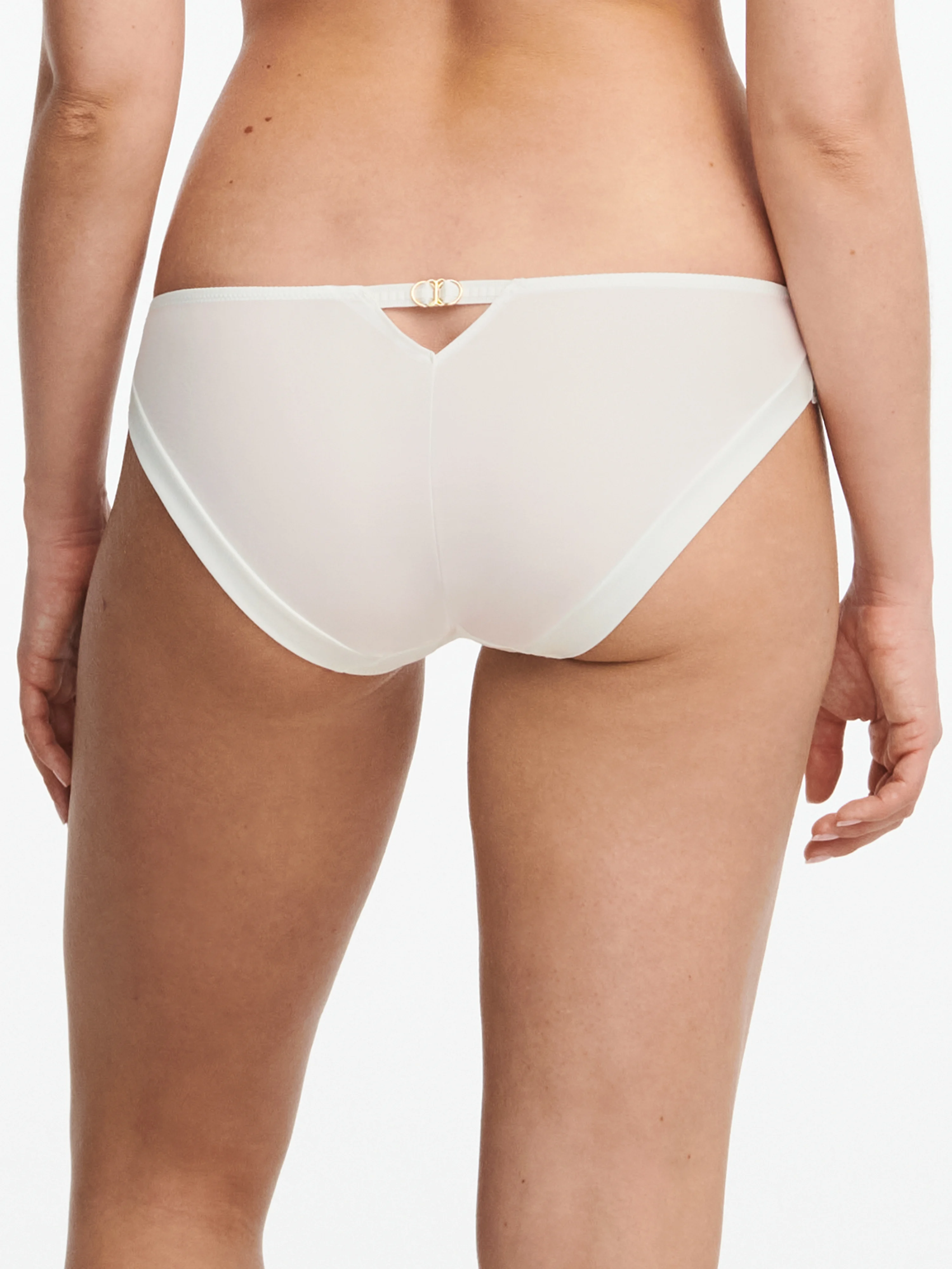 ORCHIDS - Slip avec dentelle de leavers | Beige