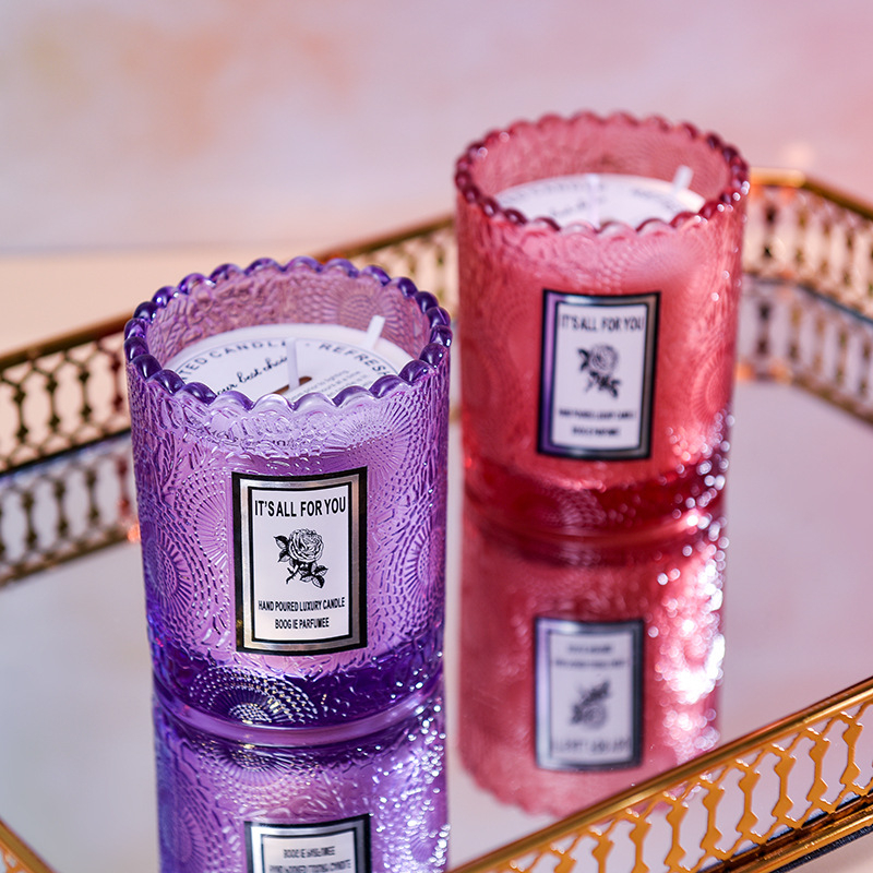 Duft Kerze im Glas Aromatherapie Home Deko Wachs Kerze - Lavendel