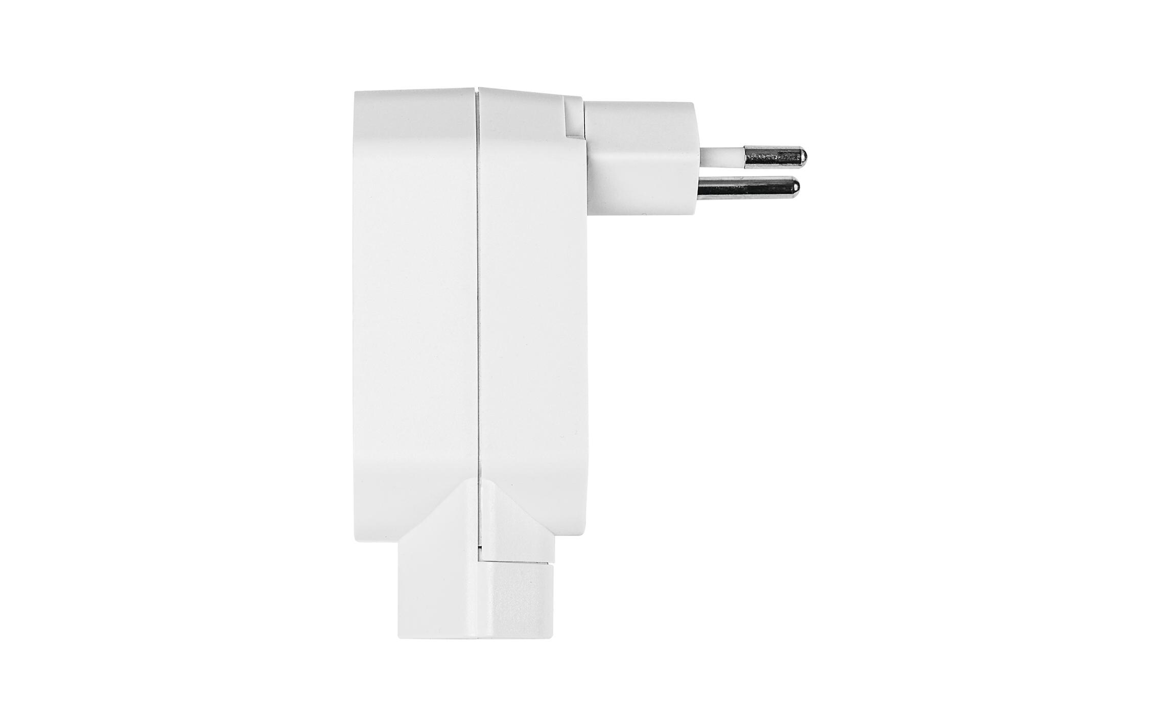 Manta Mehrfachadapter 3xT3 (1x unten) drehbar 3Mehrfachadapter LINE 2xT13 + 1xT13 drehbar 320° weiss