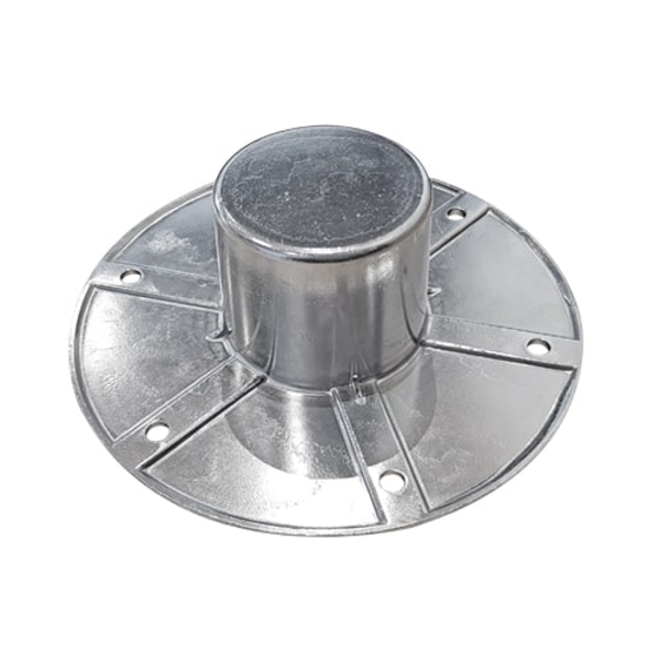Coupelle alu encastrée pour pied de table