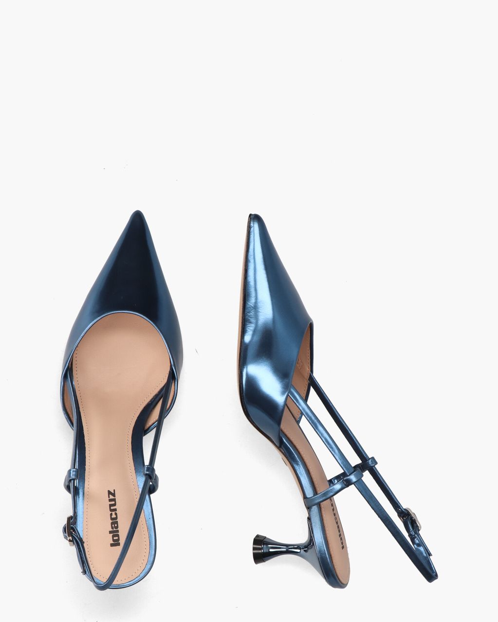 Lola Cruz Carmen Blauw Dames Slingbackpumps