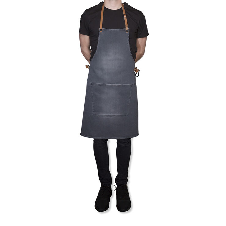 DutchDeluxes Demin forklæde BBQ Style Apron Washed Grey Grå