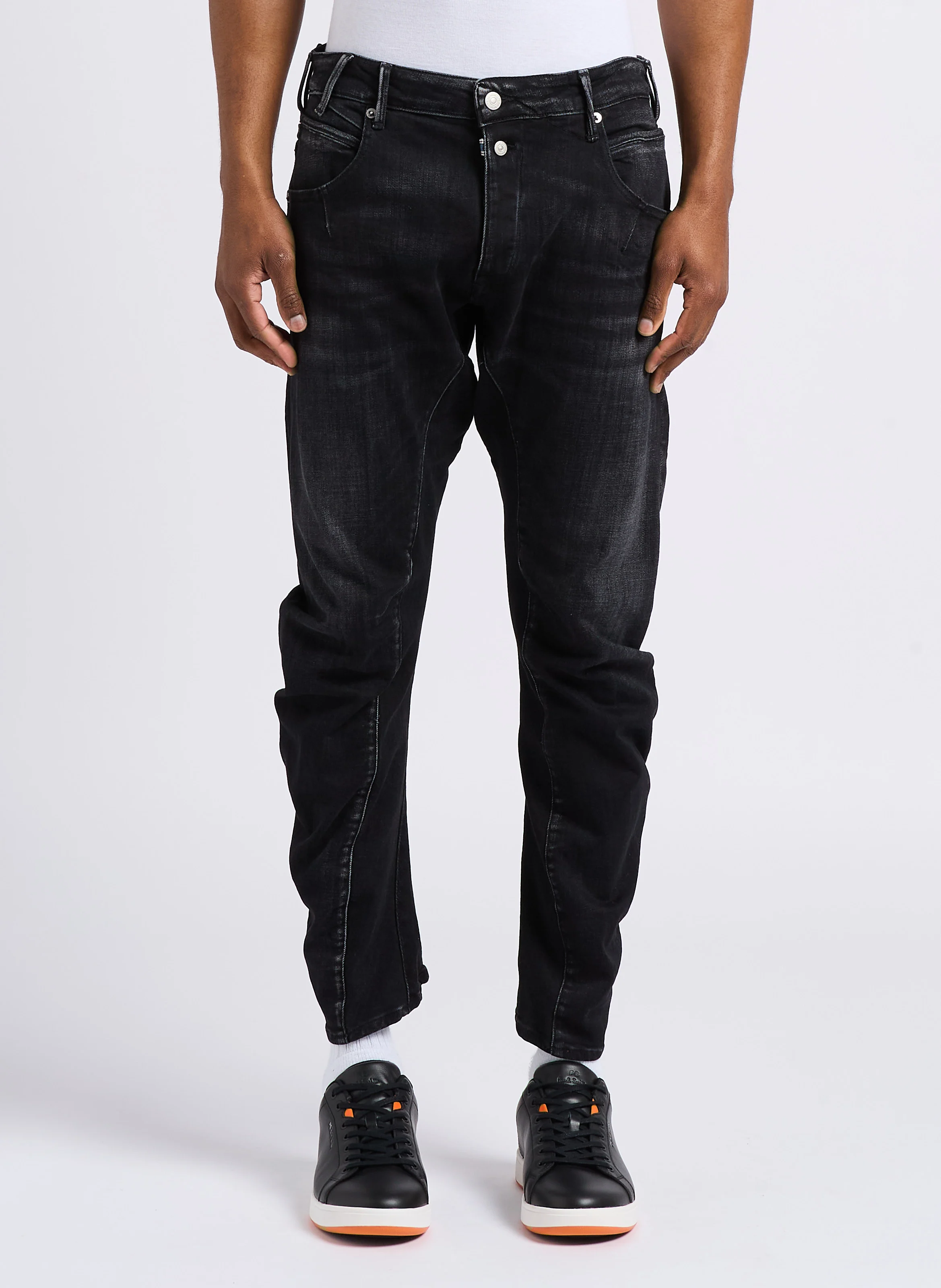 CRAVAN 900/3G - Jean tapered en coton | Noir