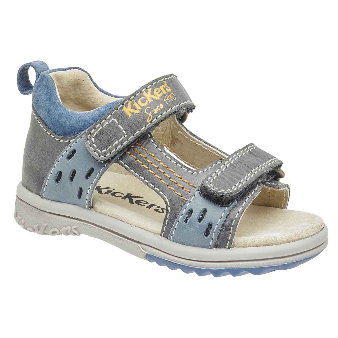 Kickers Sandales en Cuir Plazabi bleu fonce/bleu