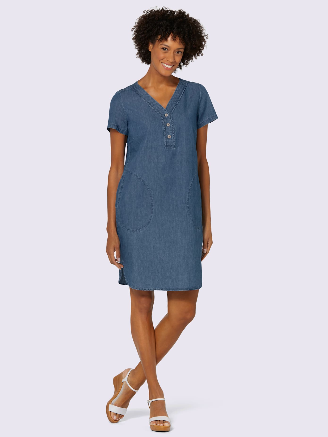 Robe en jean pur coton