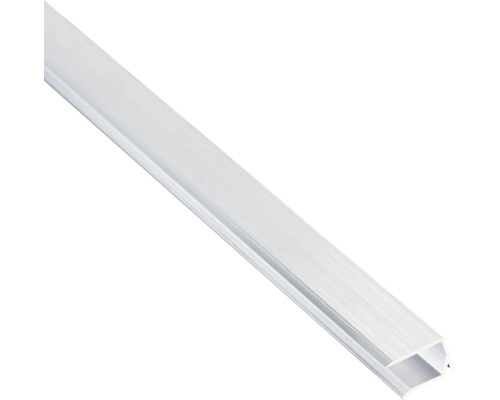 Gutta aluminium U-profiel met druiprand, 10 mm dubbelwandige polycarbonaatplaten, wit, 1050 mm