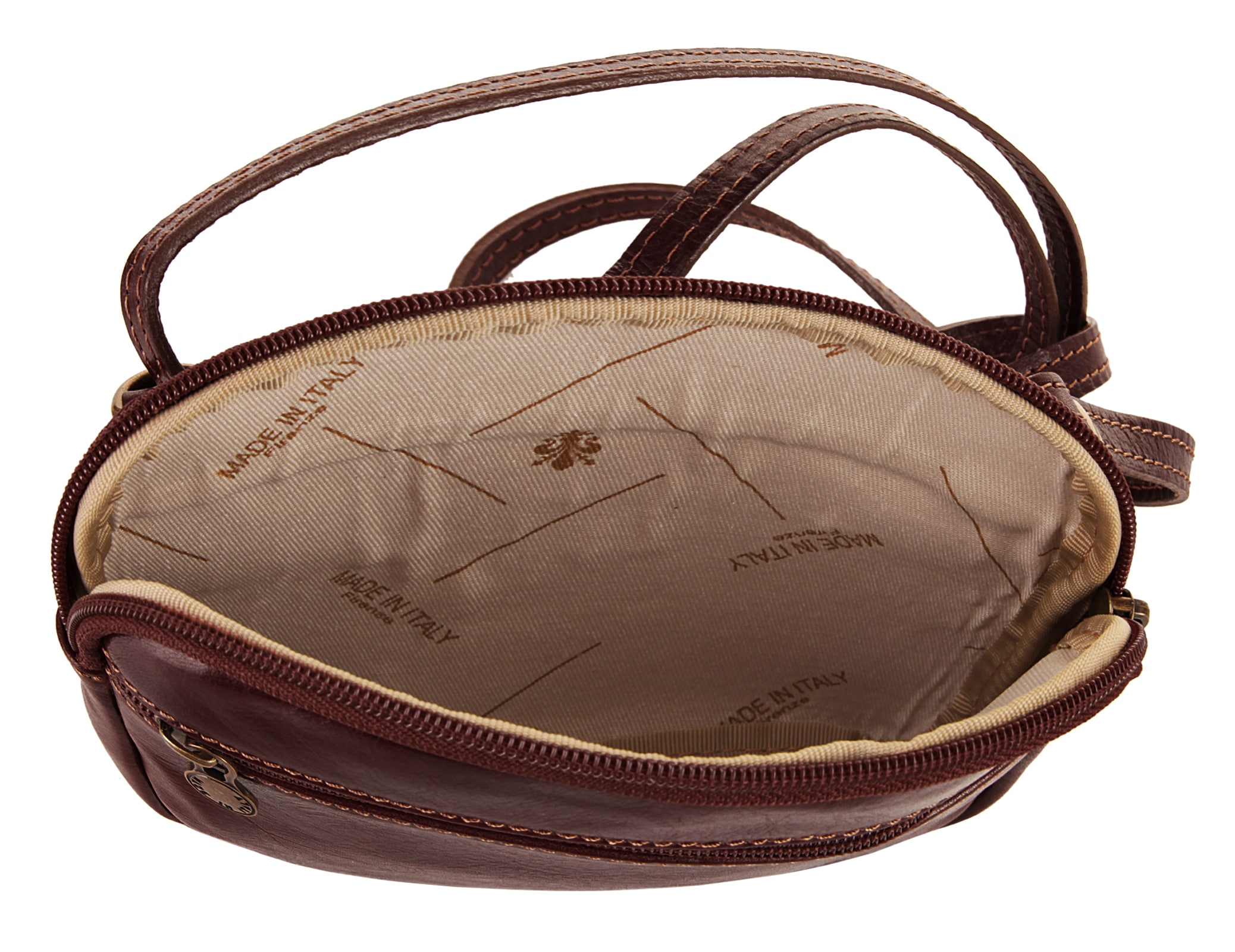 Piké Umhängetasche echt Leder, Made in Italy