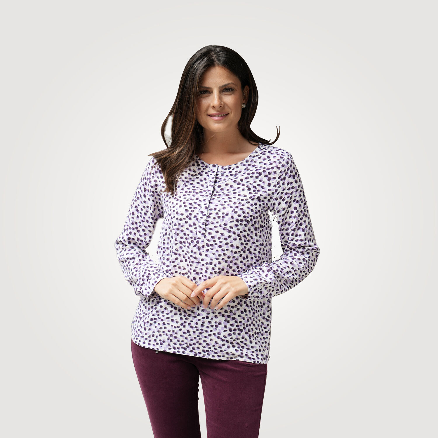 Bedruckte Artime Bluse mit Tupfen