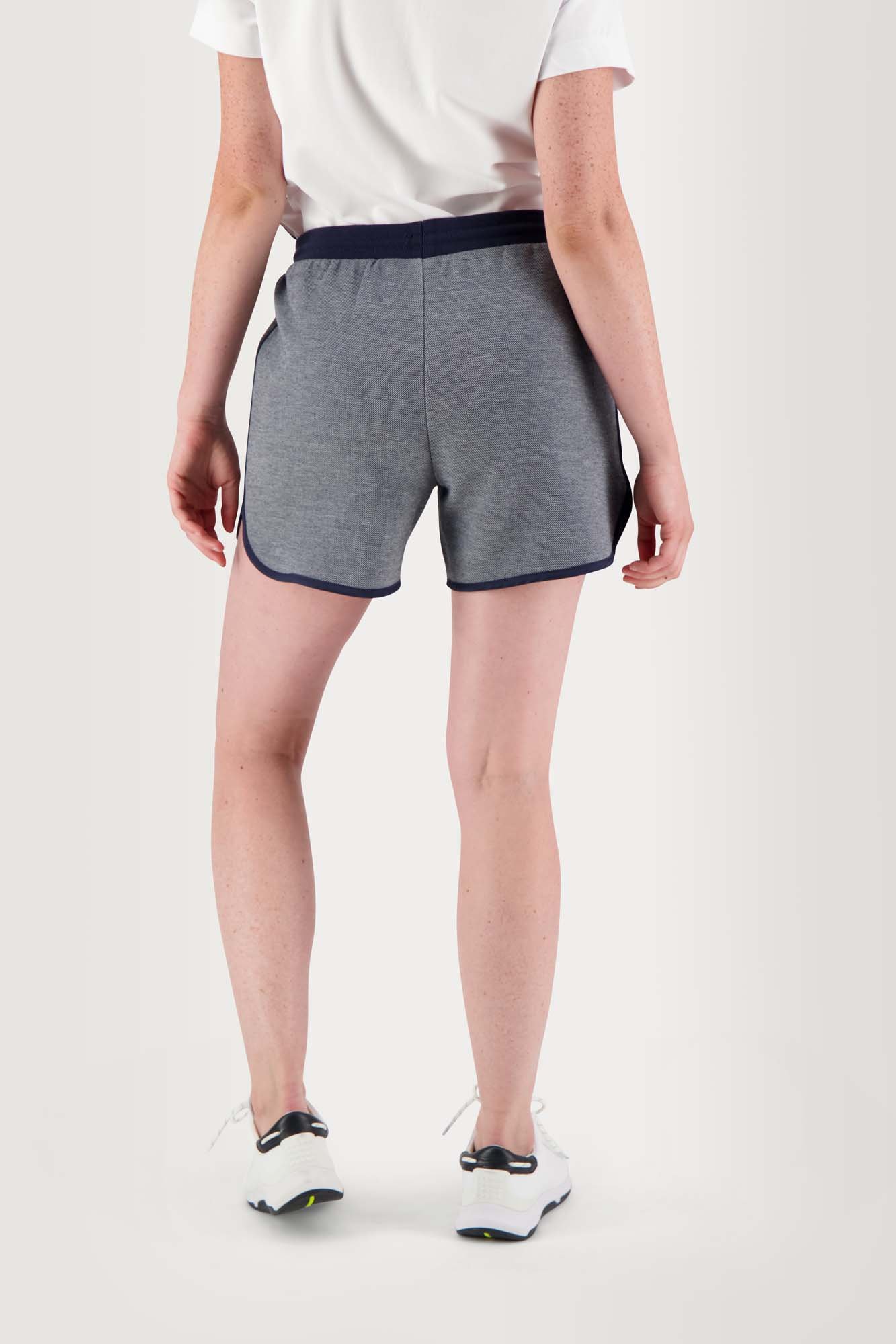Short Femmme Con Piqué Epais Marine