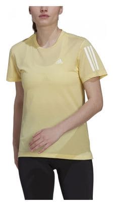 Maillot manches courtes adidas running Own The Run Jaune Femme