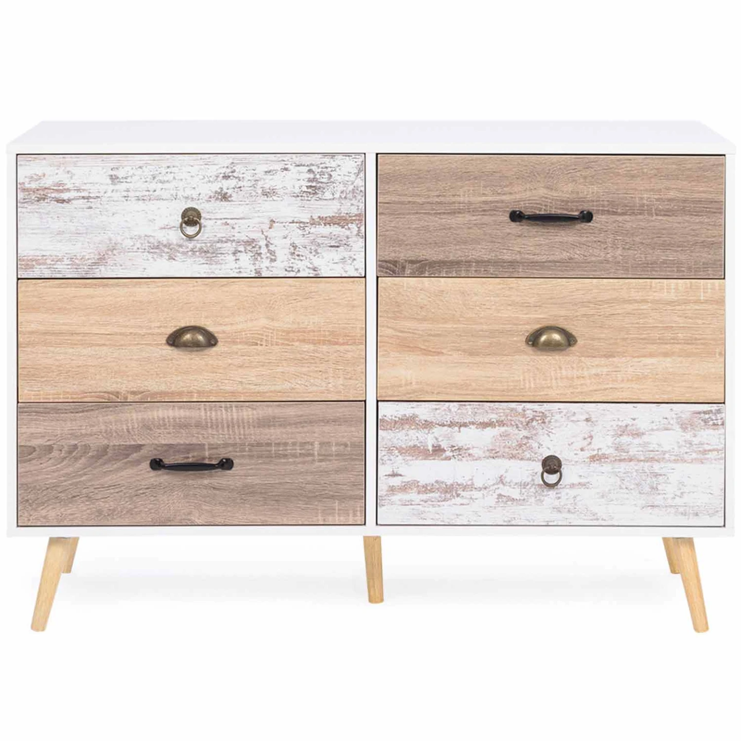 Commode 6 tiroirs BAHIA 115 cm scandinave
