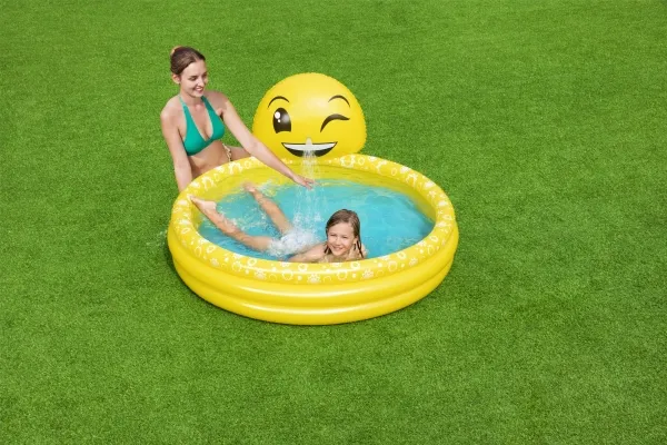 Bestway 53081, Oppustelig pool, 282 L, Oval, 2 År, Smiles, Gul