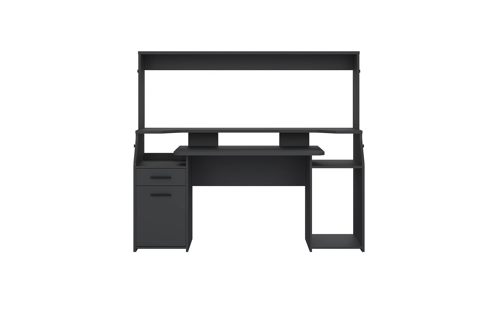 Laser gamingbord med overhylle Gråfarget folie