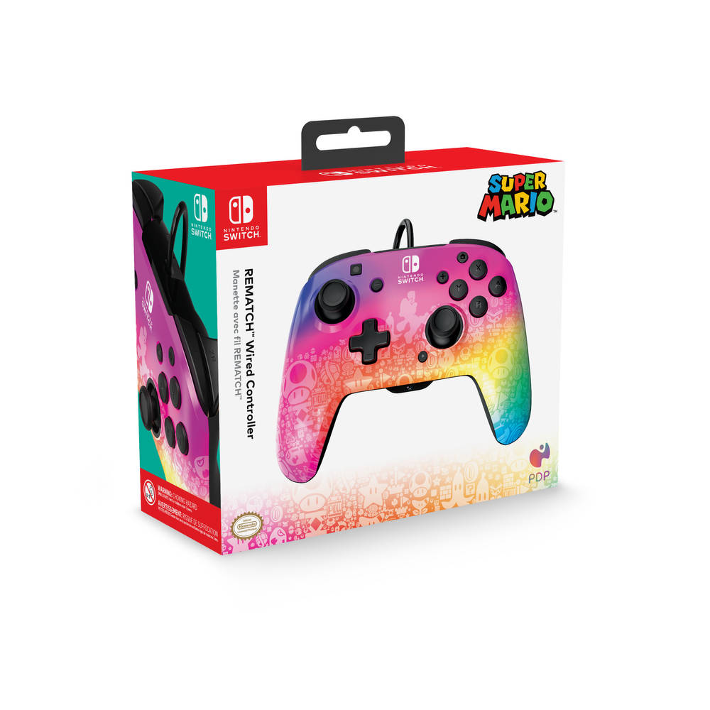 Nintendo Switch PDP Gaming Rematch Star Spectrum bedrade controller