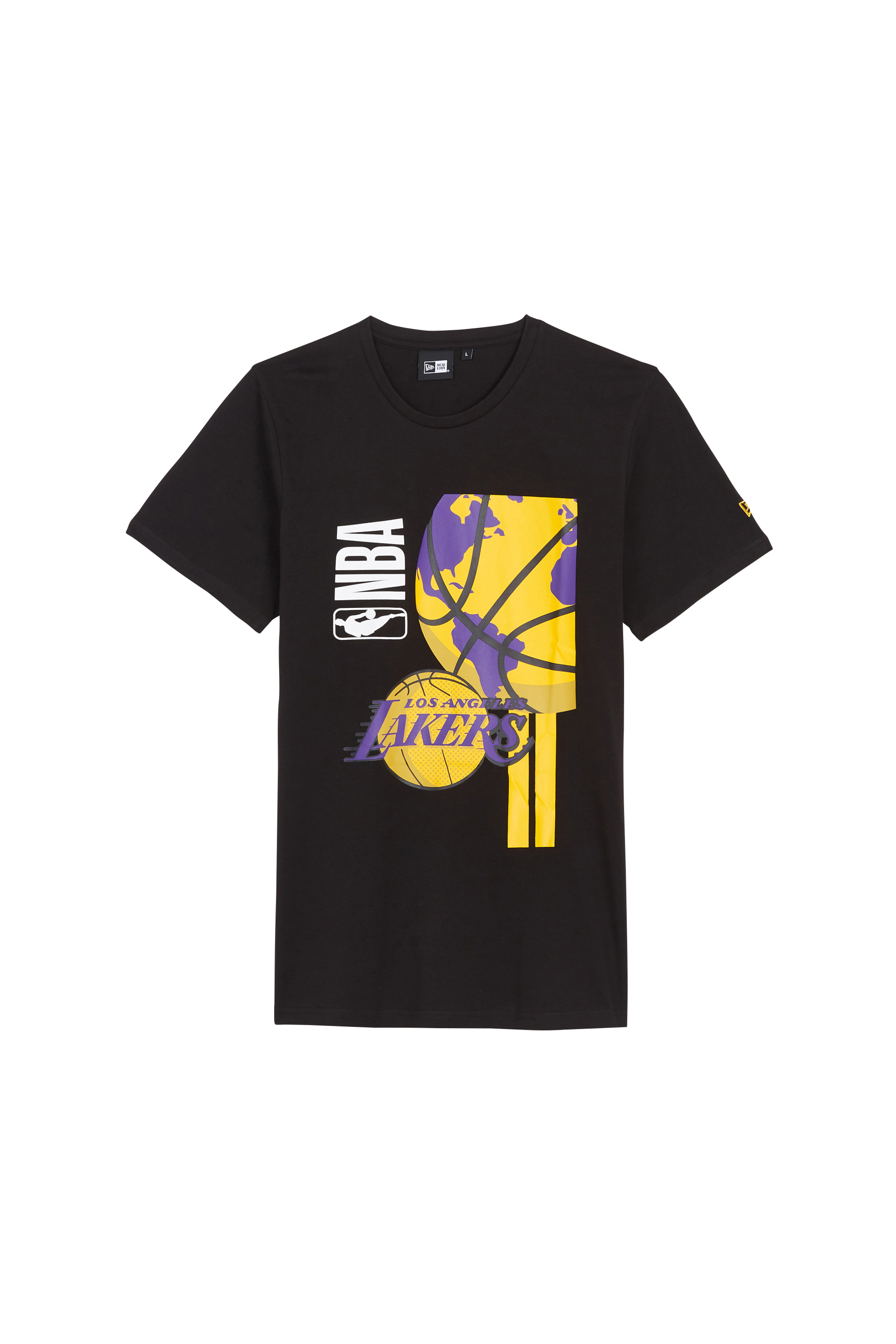 NEW ERA T-shirt NBA BBALL GLOBE GRAPHIC TEE LOSLAK Noir
