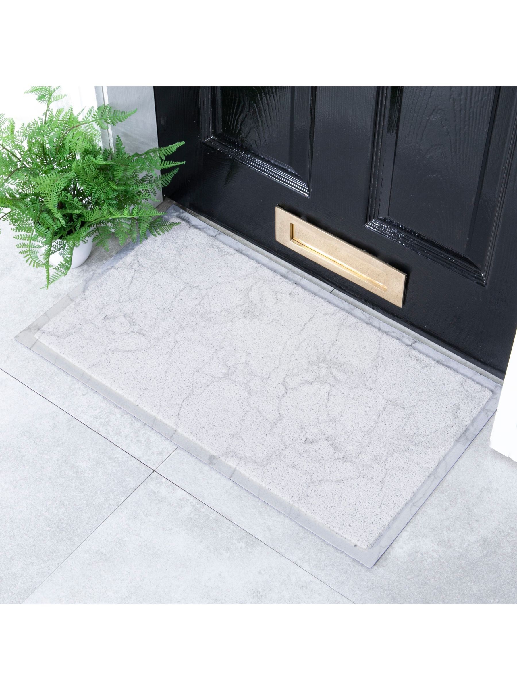 Artsy Mats White Marble Indoor & Outdoor Doormat
