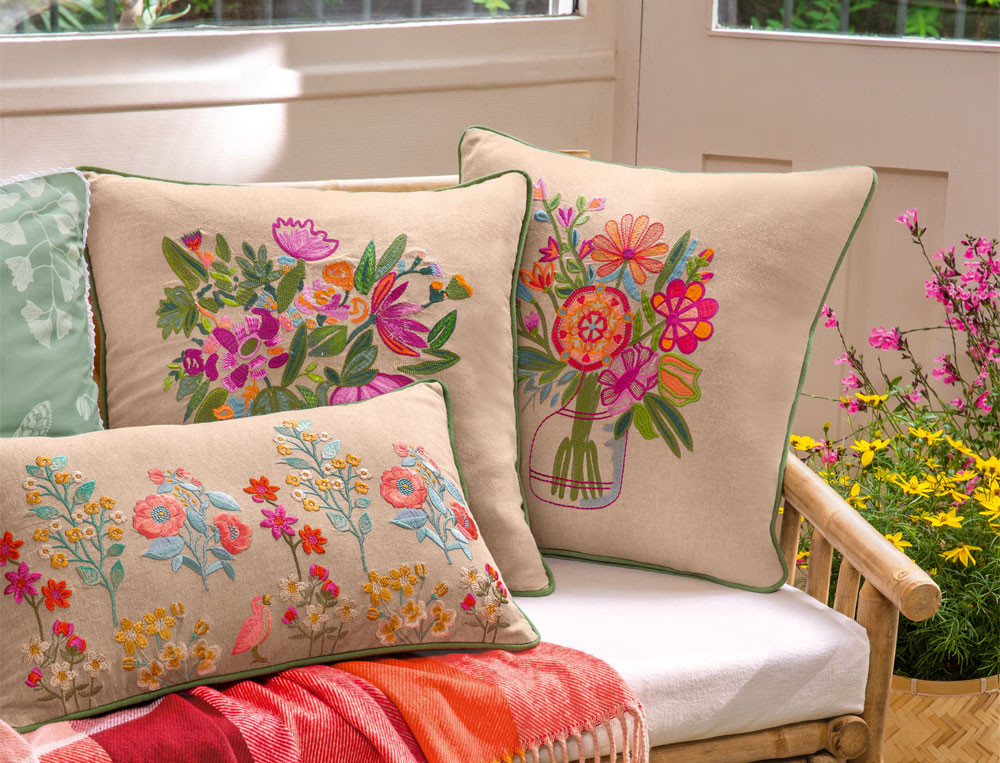 Coussin brodé-Berlingots