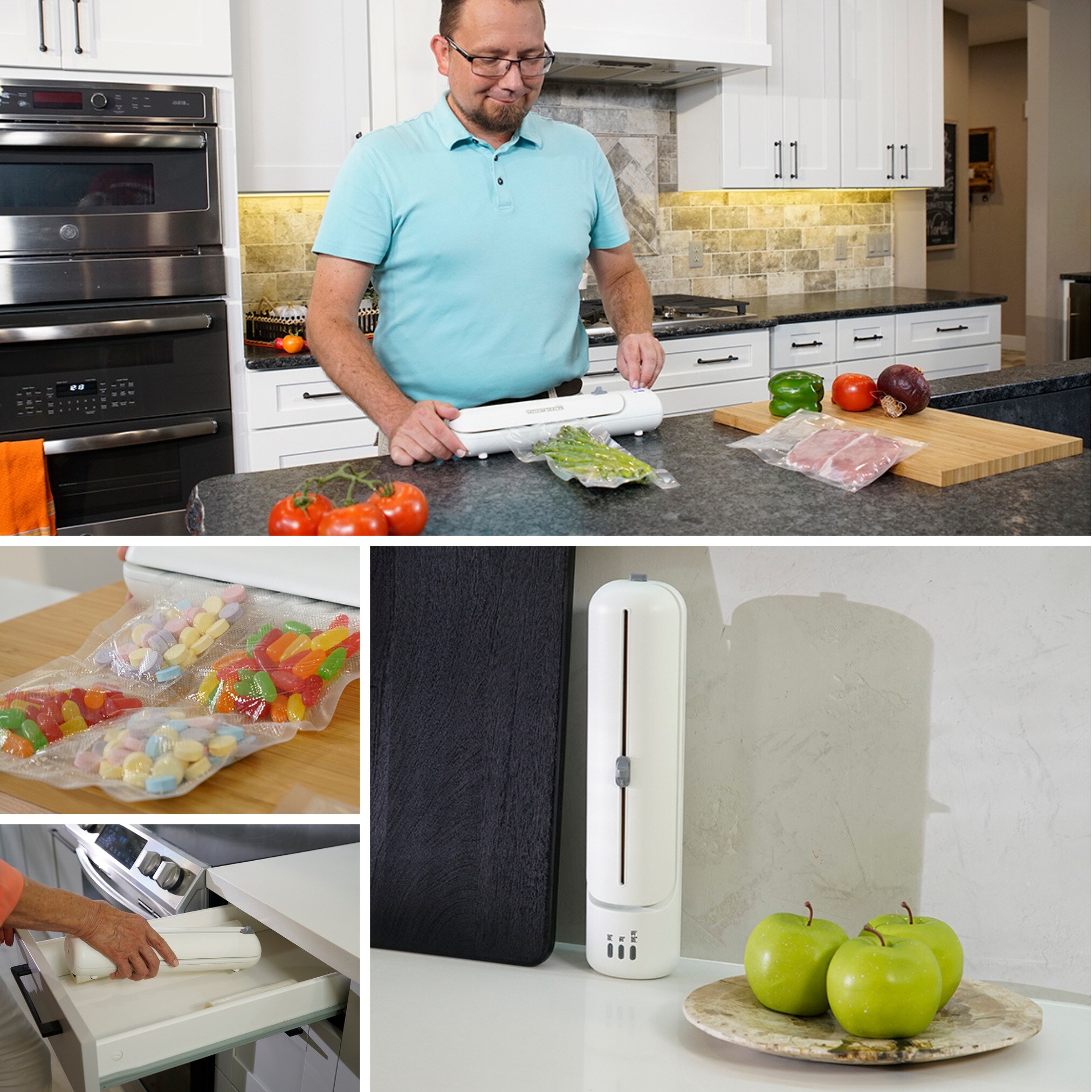 Starlyf® Vakuumiergerät inkl. 20 Beutel & Rezepte - Vakuumierer Vacuum Sealer