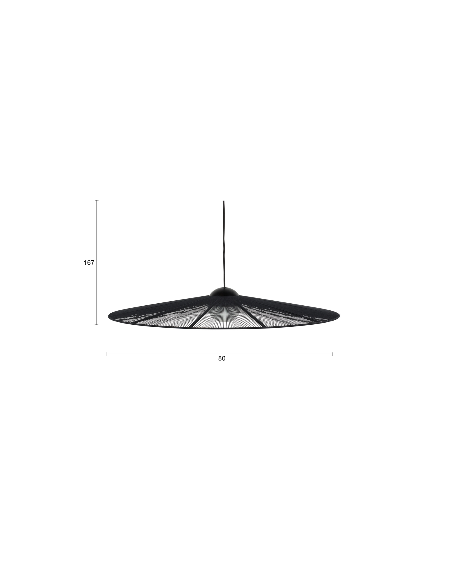 Hanglamp Belle L zwart
