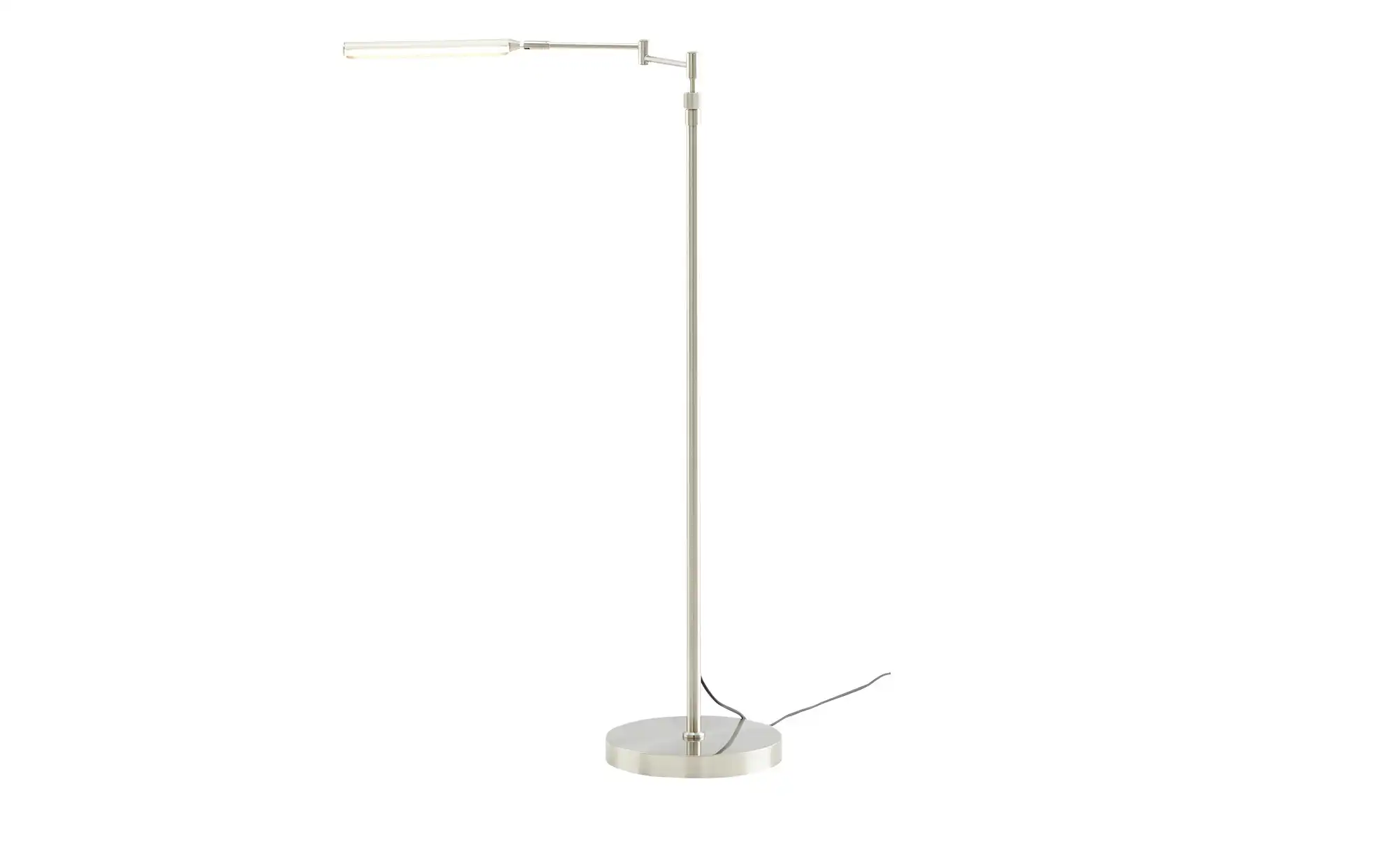 Fischer-Honsel LED-Stehleuchte Nickel matt höhenverstellbar