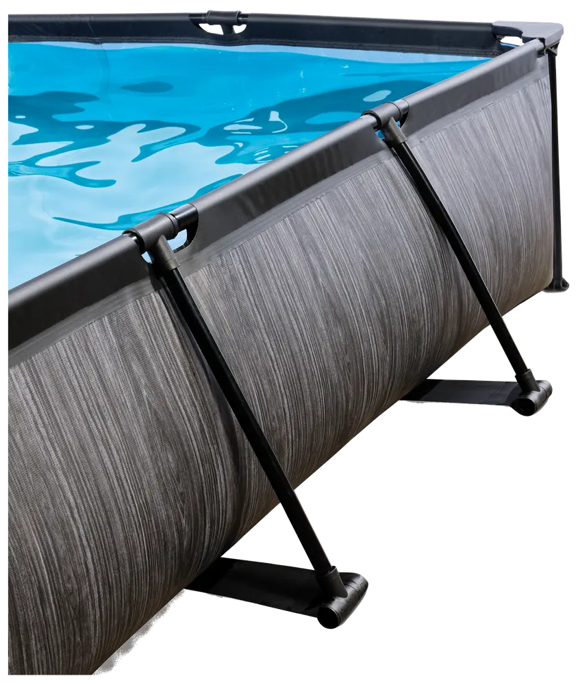 EXIT TOYS Pool 300x200 cm med pumpe og skærm - sort