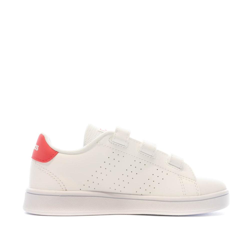 Adidas Baskets Blanches/Rose Fille Adidas Advantage