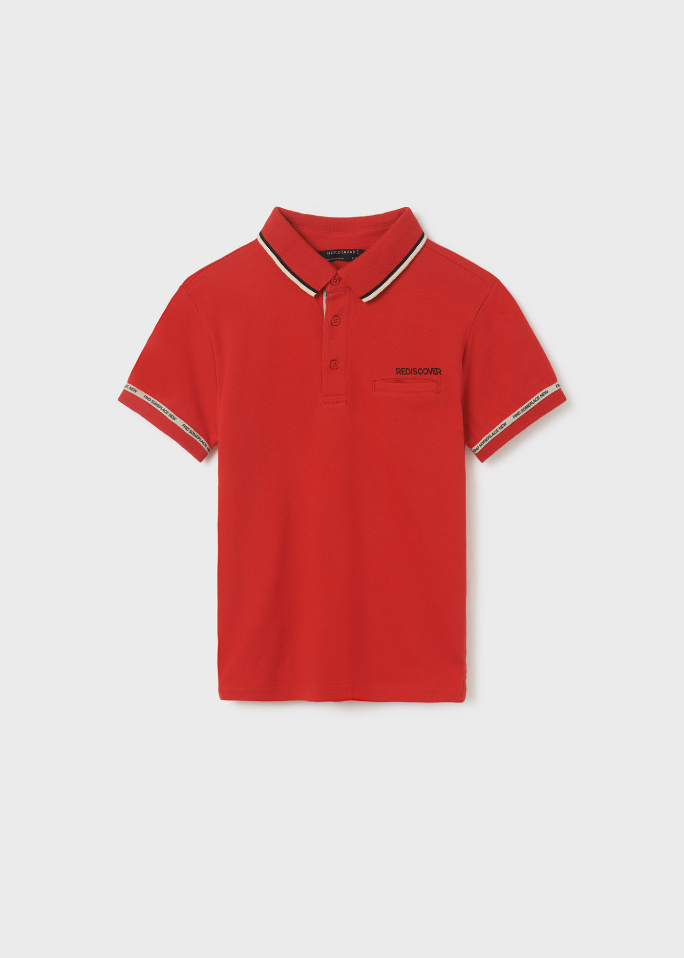 Camisa polo de algodão para menino