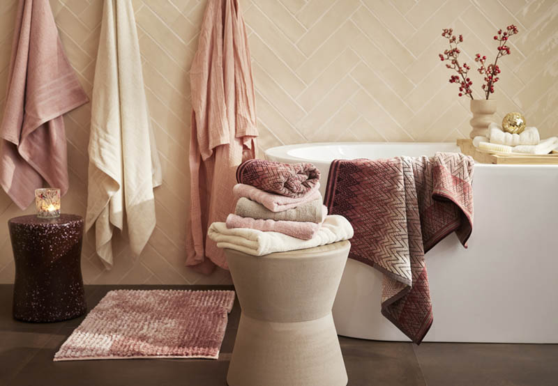 Dubai badematte 50x80 støvrosa