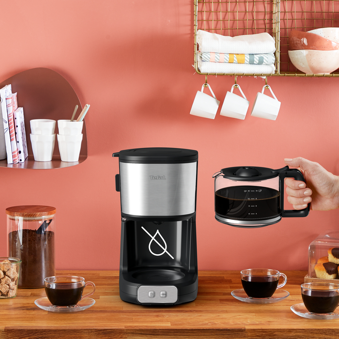 Tefal element noir inox 15 tasses