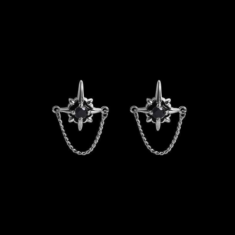 Lilafey - Oorbel met ster en strass-steentjes