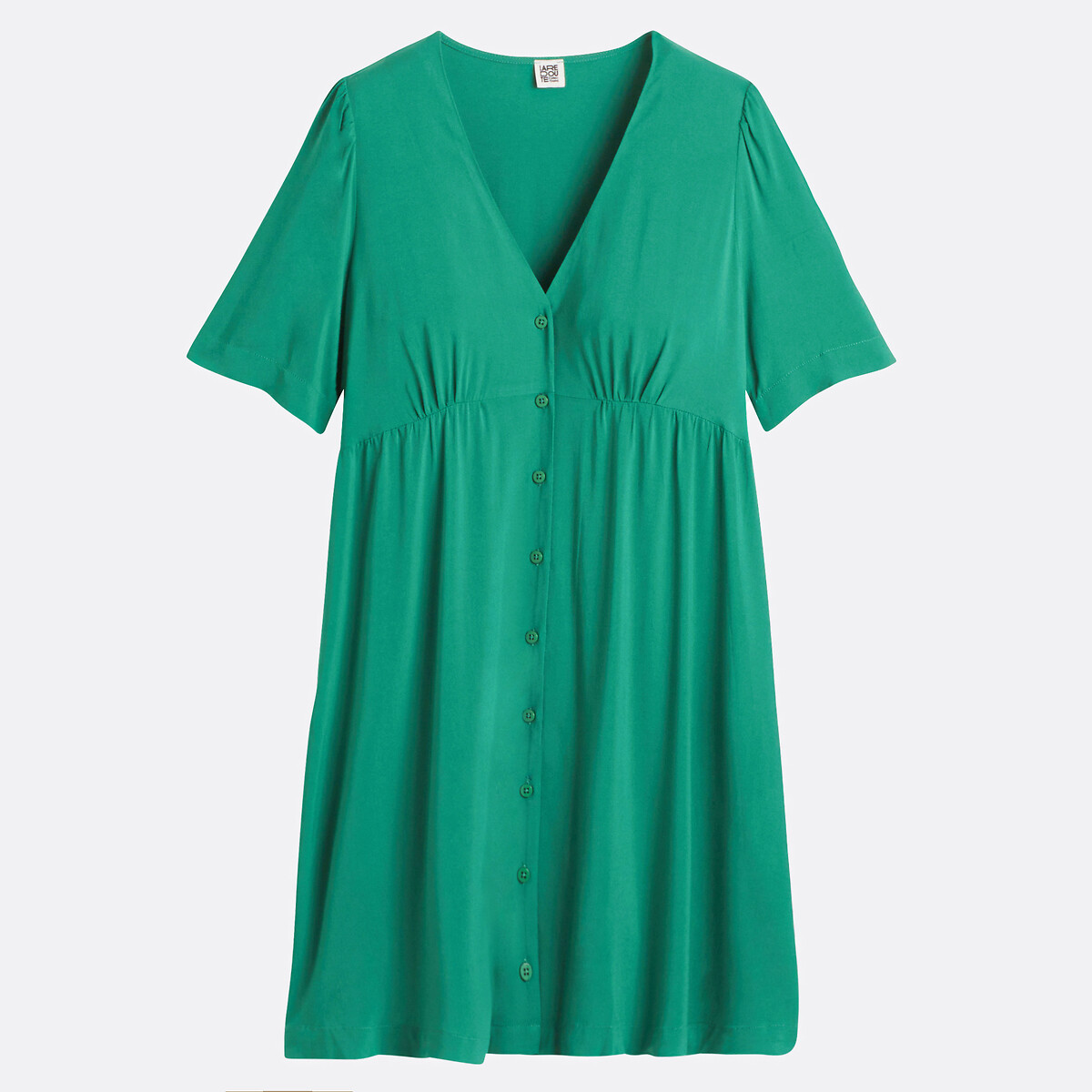 COLEÇÃO LA REDOUTE<br>Vestido curto evasê, decote em V