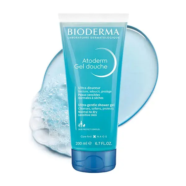Bioderma Atoderm Gel de Banho Sem Sabão para Pele Seca, Tamanho Família, 200ml
