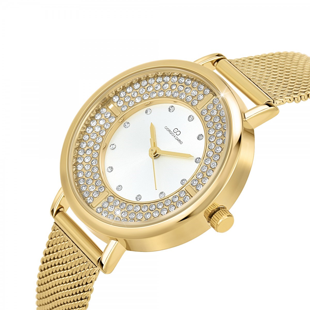 Montre Manuela élégante ornée de Cristaux scintillants SC Crystal