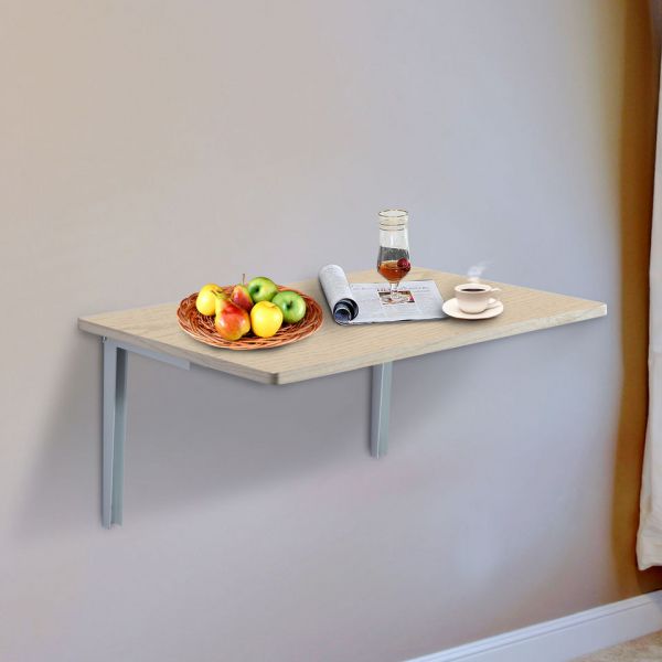 HomCom Mesa Dobrável para Cozinha Madeira 60x40x1,5 cm